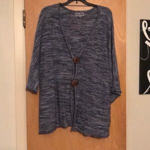 2 button light sweater